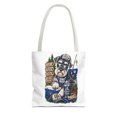 Dog Dad Fishing Tote Bag – Schnauzer Pet Lover Gift
