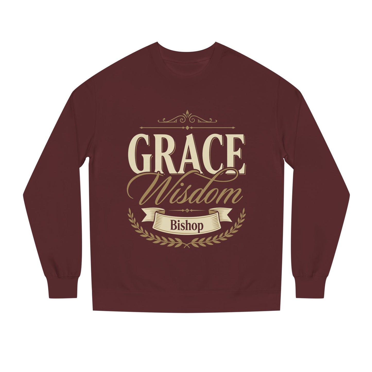 Grace & Wisdom Bishop Sweatshirt — Inspirational Religious Crewneck