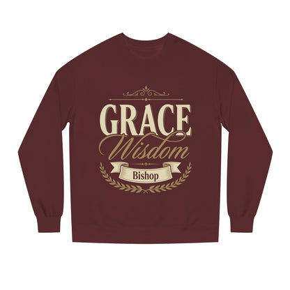 Grace & Wisdom Bishop Sweatshirt — Inspirational Religious Crewneck