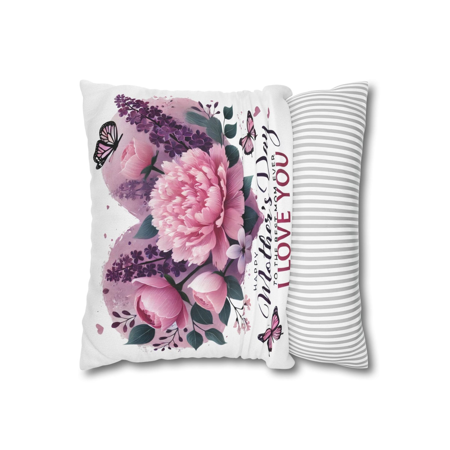 Mother & Family Decorative Pillow - "To the World You Are a Mother" Floral Accent Pillowcase