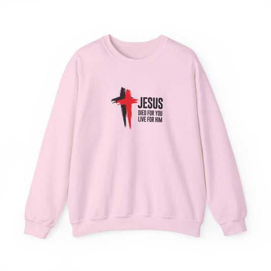 "Jesus Died For You, Live For Him" Sweatshirt