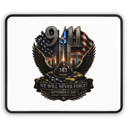 9/11 Memorial Gaming Mouse Pad — 'We Will Never Forget' Tribute