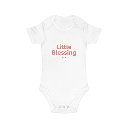 Baby Bodysuit - "Little Blessing" Combed Cotton Infant Onesie
