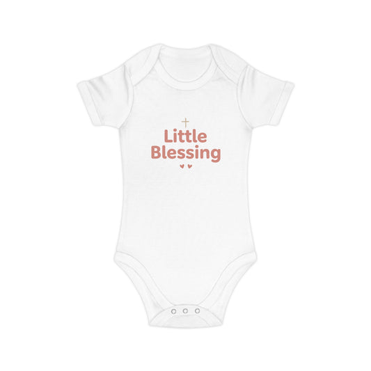 Baby Bodysuit - "Little Blessing" Combed Cotton Infant Onesie