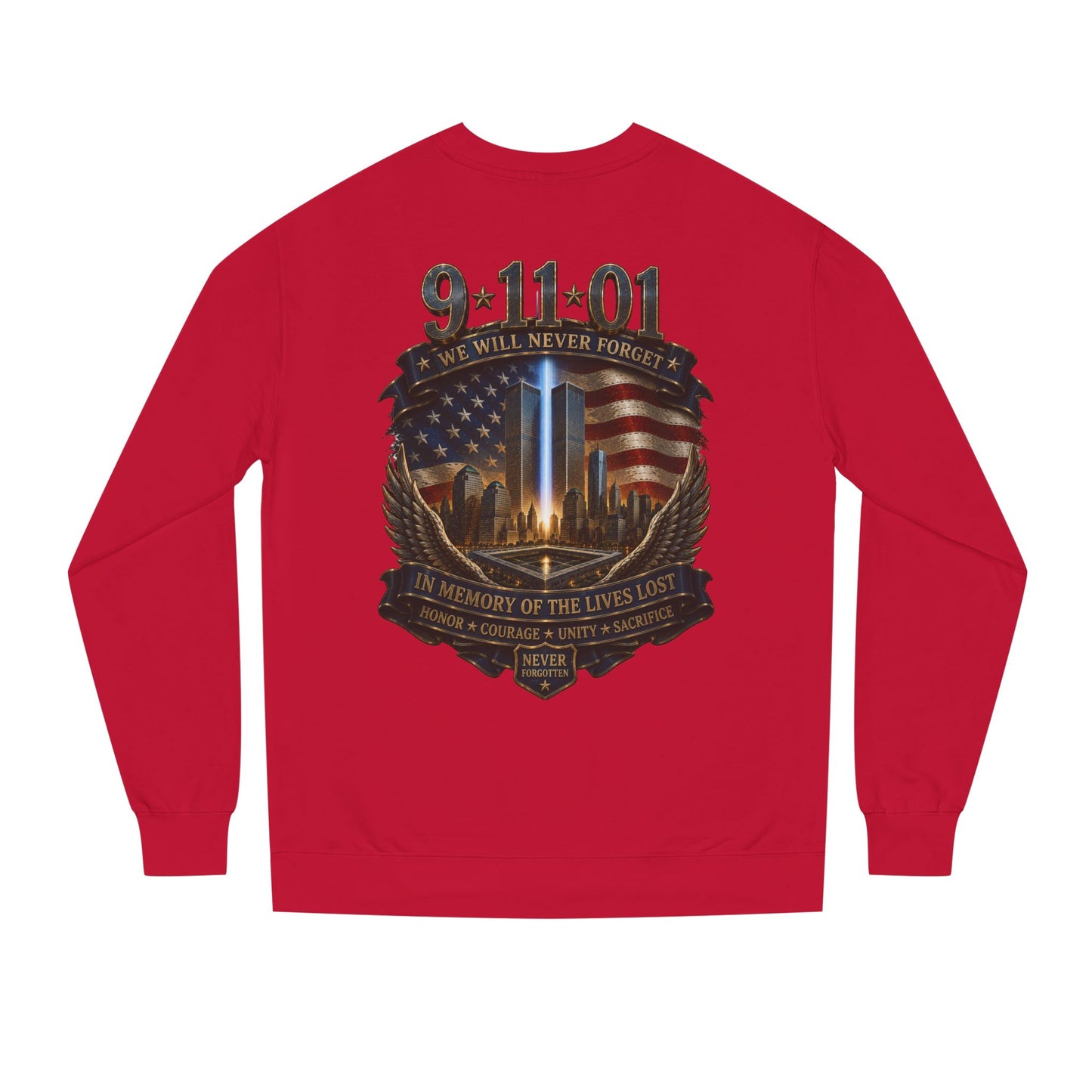 9/11 Never Forget Memorial Sweatshirt – In Memory of the Lives Lost