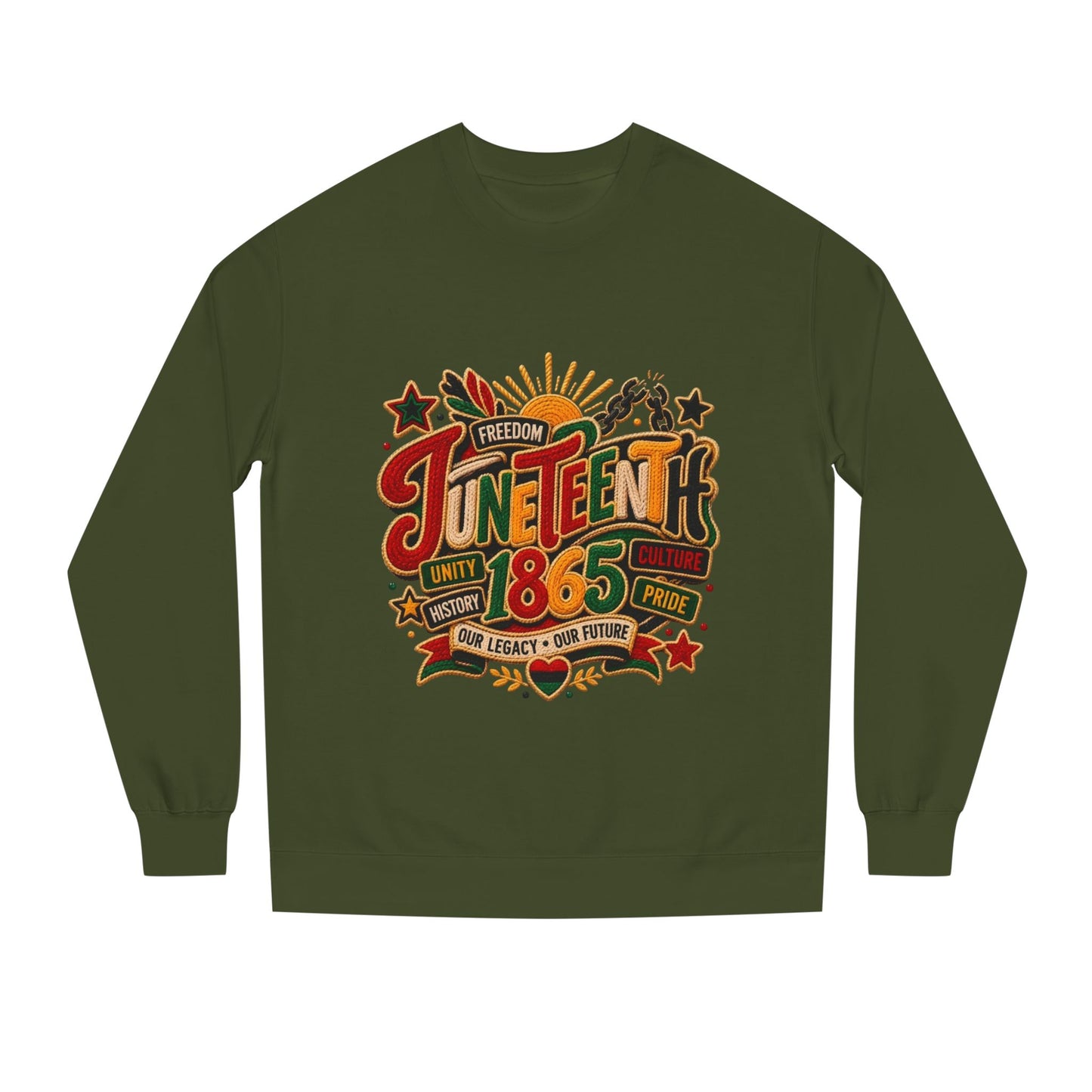 Juneteenth 1865 Sweatshirt — Unity, Freedom & Pride Crewneck