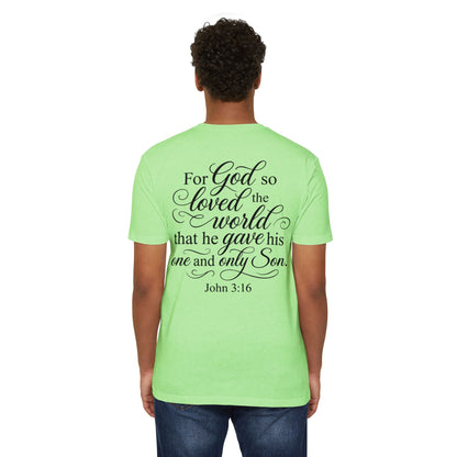 John 3:16 Scripture T‑Shirt — "For God So Loved the World" Christian Tee