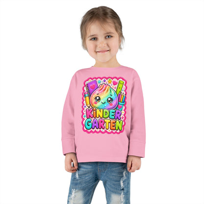 KinderGarten Cute Rainbow Character Toddler Long Sleeve Tee