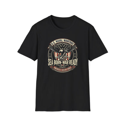 U.S. Naval Warfare Sea Born-War Ready America’s Ocean Force T-Shirt