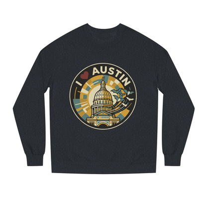 I  Austin Crewneck Sweatshirt — Austin Capitol Retro Graphic