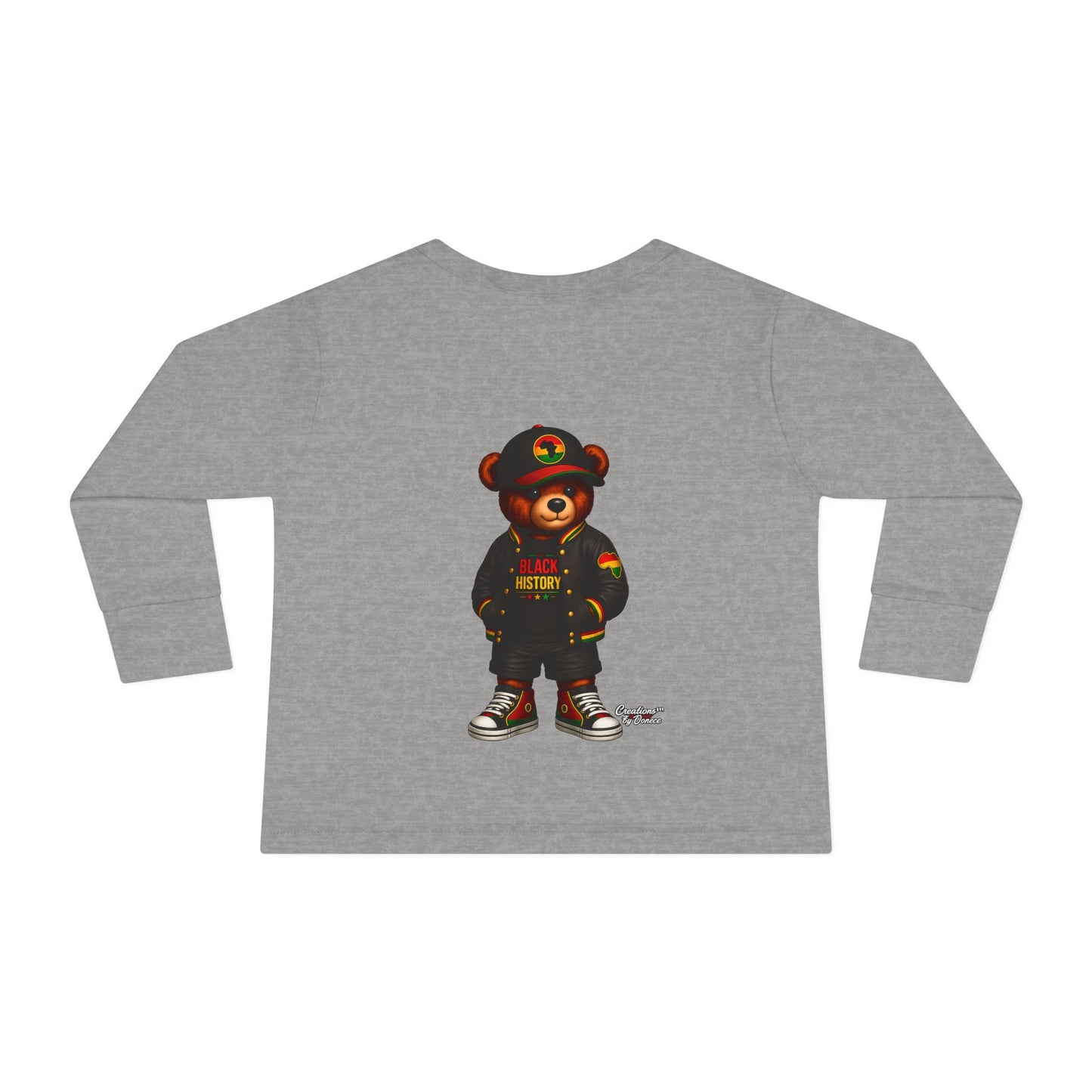 Cool Teddy Bear Toddler Long Sleeve Tee — Urban Streetwear Kids Shirt