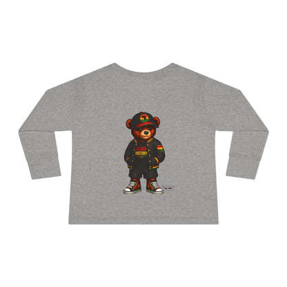 Cool Teddy Bear Toddler Long Sleeve Tee — Urban Streetwear Kids Shirt
