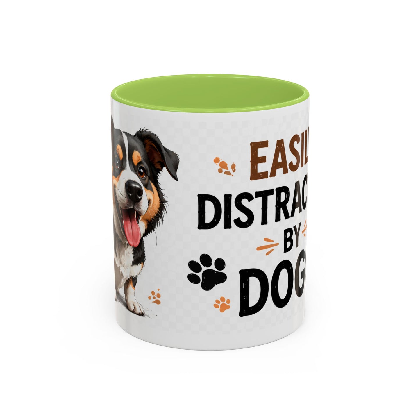 Easily Distracted By Dogs Coffee Mug – Dog Lover Accent Mug (11/15oz)
