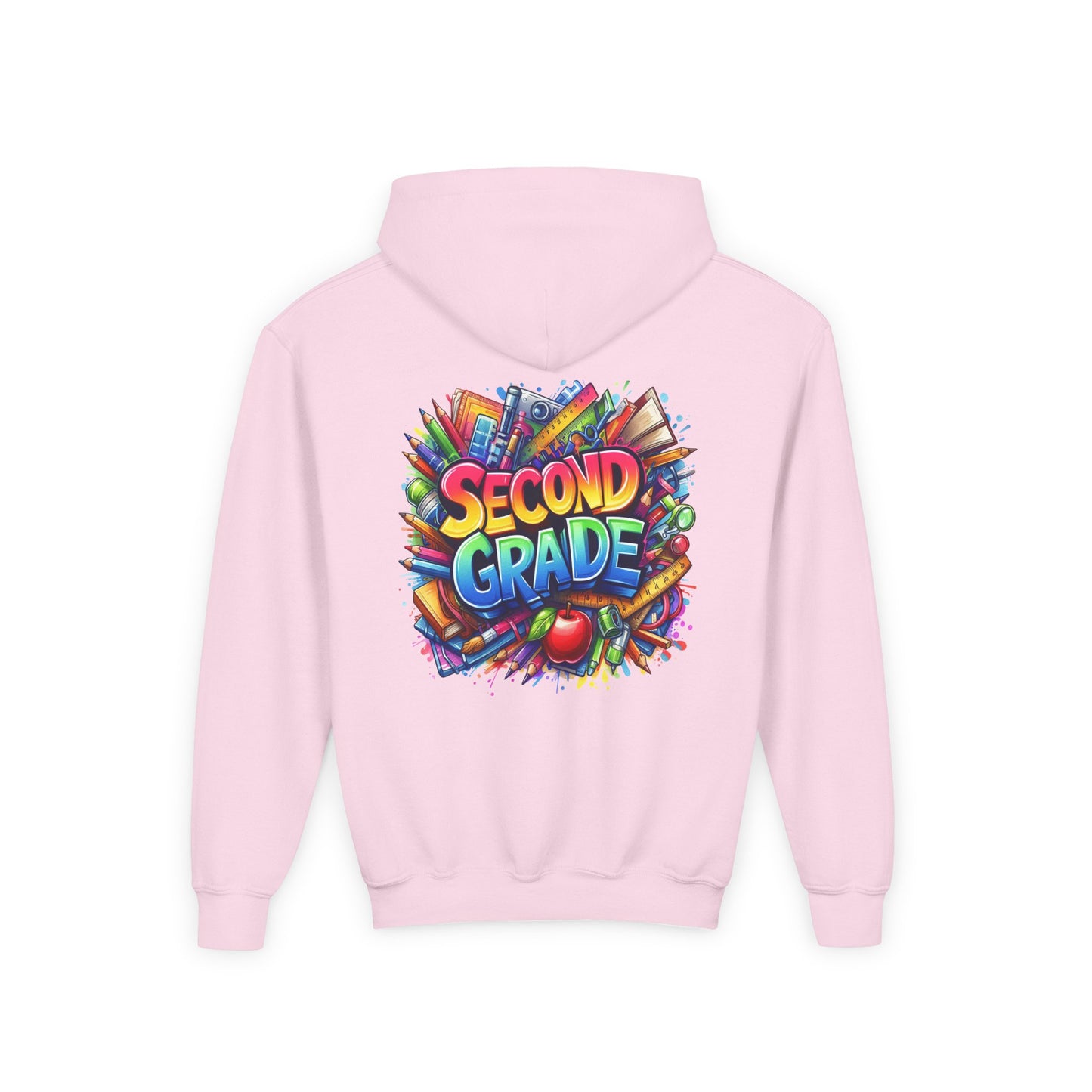 Second Grade Kids Hoodie — Colorful School Day Pullover