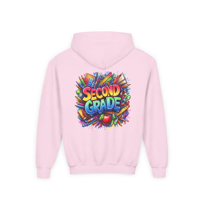 Second Grade Kids Hoodie — Colorful School Day Pullover