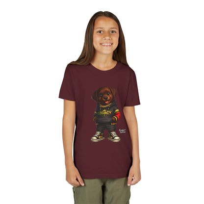 Youth Tee — Cute Rottweiler Puppy in 'Legacy' Hoodie Kids T‑Shirt