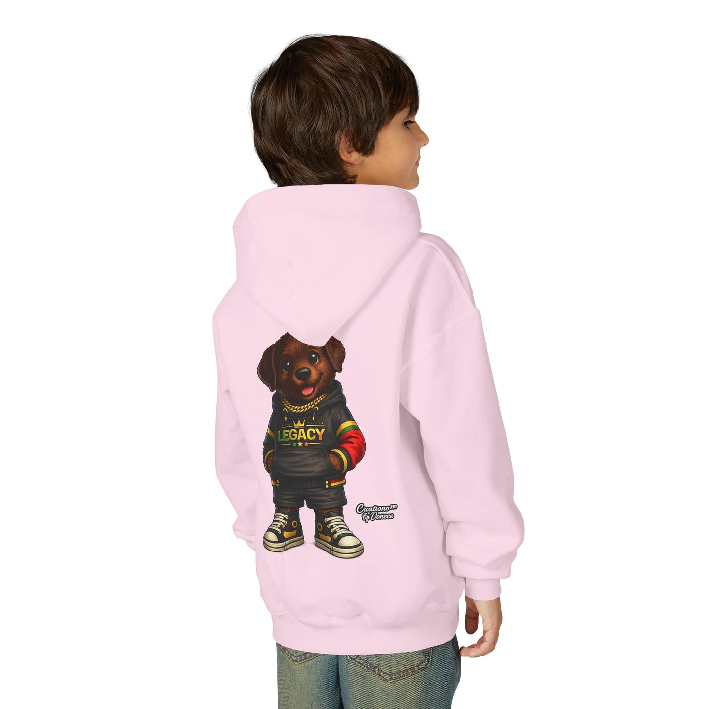 Youth Hoodie — 'Legacy' Streetwear Puppy Graphic Sweatshirt