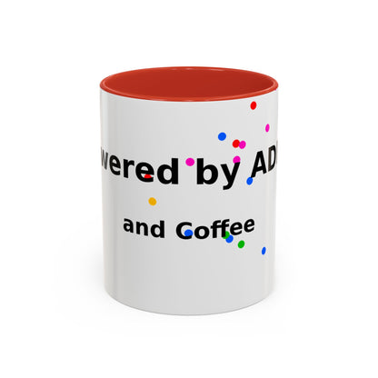 ADHD and Coffee Accent Mug — Funny Neurodivergent Gift (11/15oz)