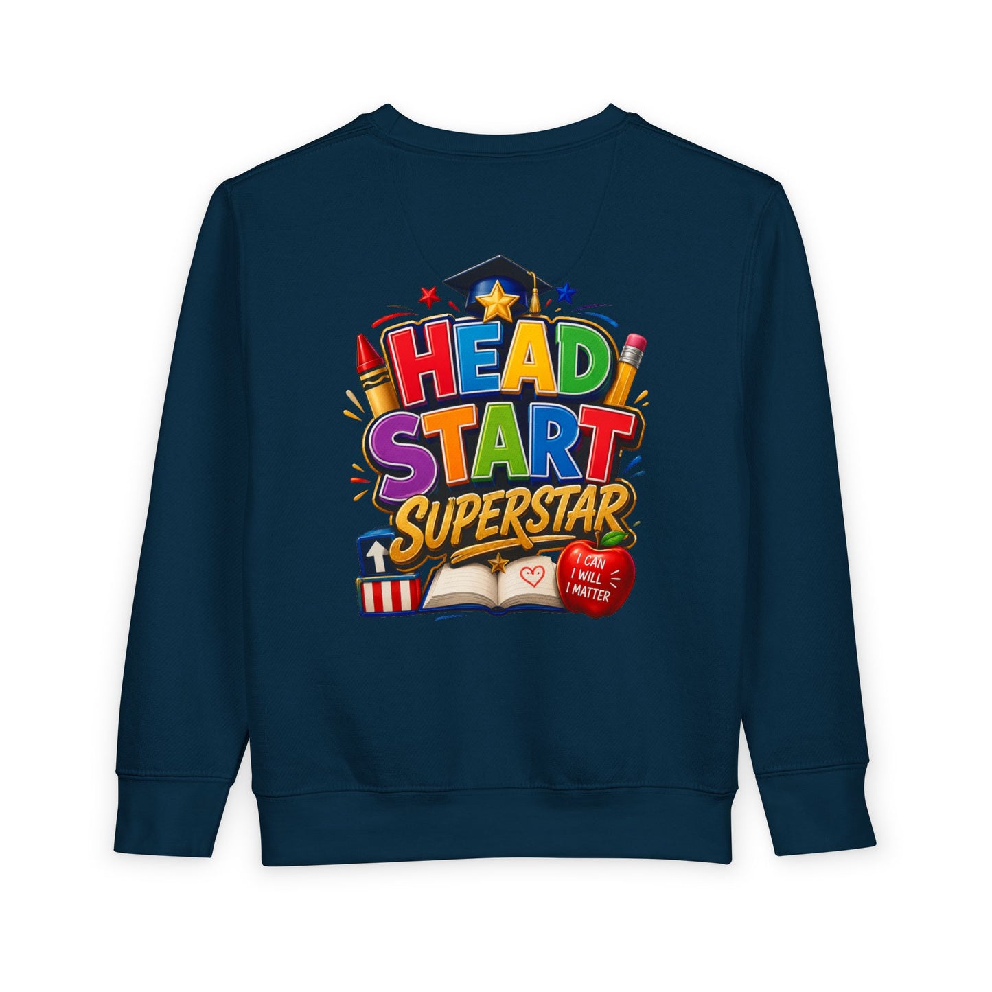 Head Start Superstar Toddler Sweatshirt — Colorful Preschool Graduation Gift
