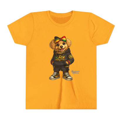 Youth Tee — Rasta Teddy "Black Excellence" Graphic Shirt