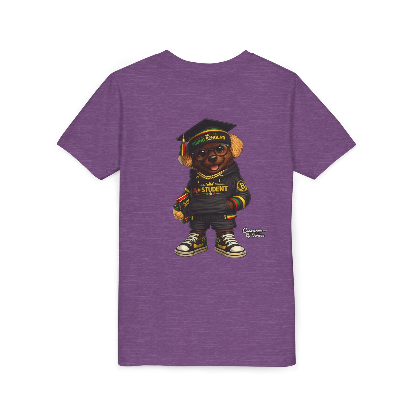 Youth Tee — Scholar Student Bear Graduation Graphic