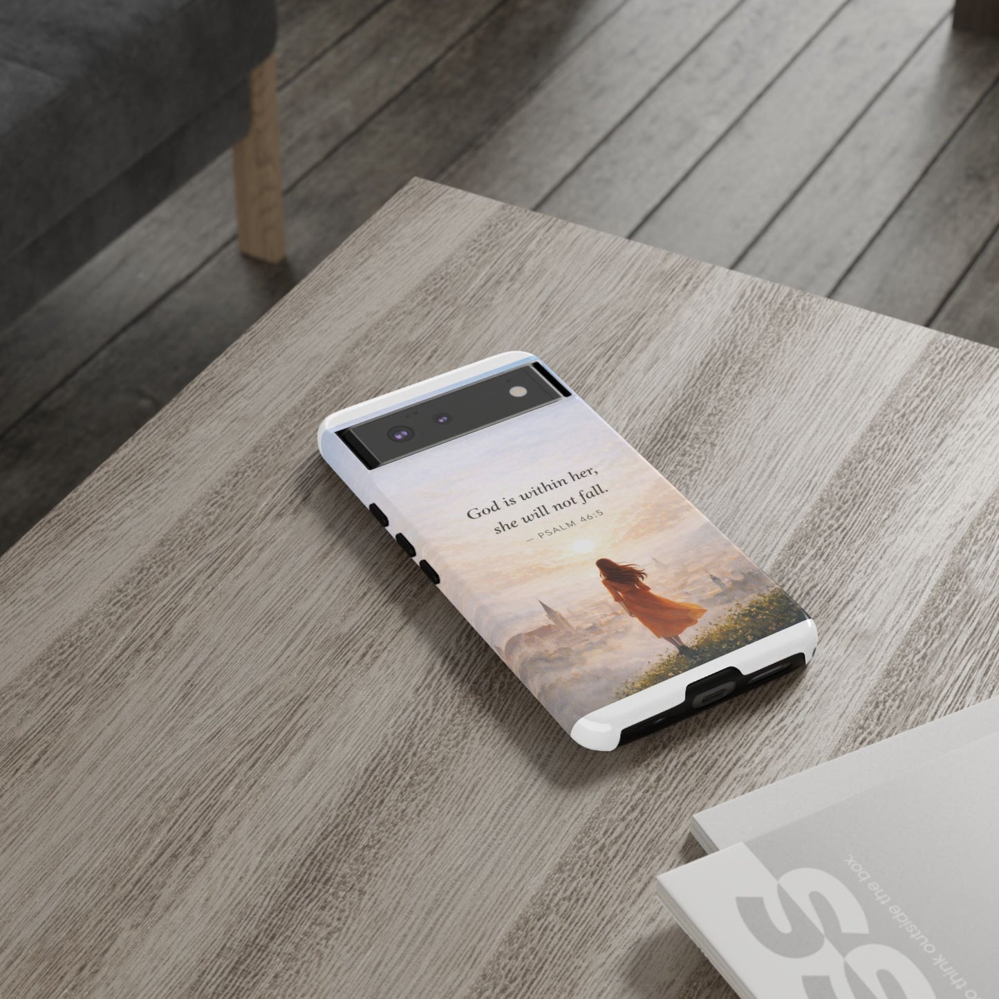 Inspirational Psalm 46:5 Phone Case — 'God is within her, she will not fall' Christian Phone Cover