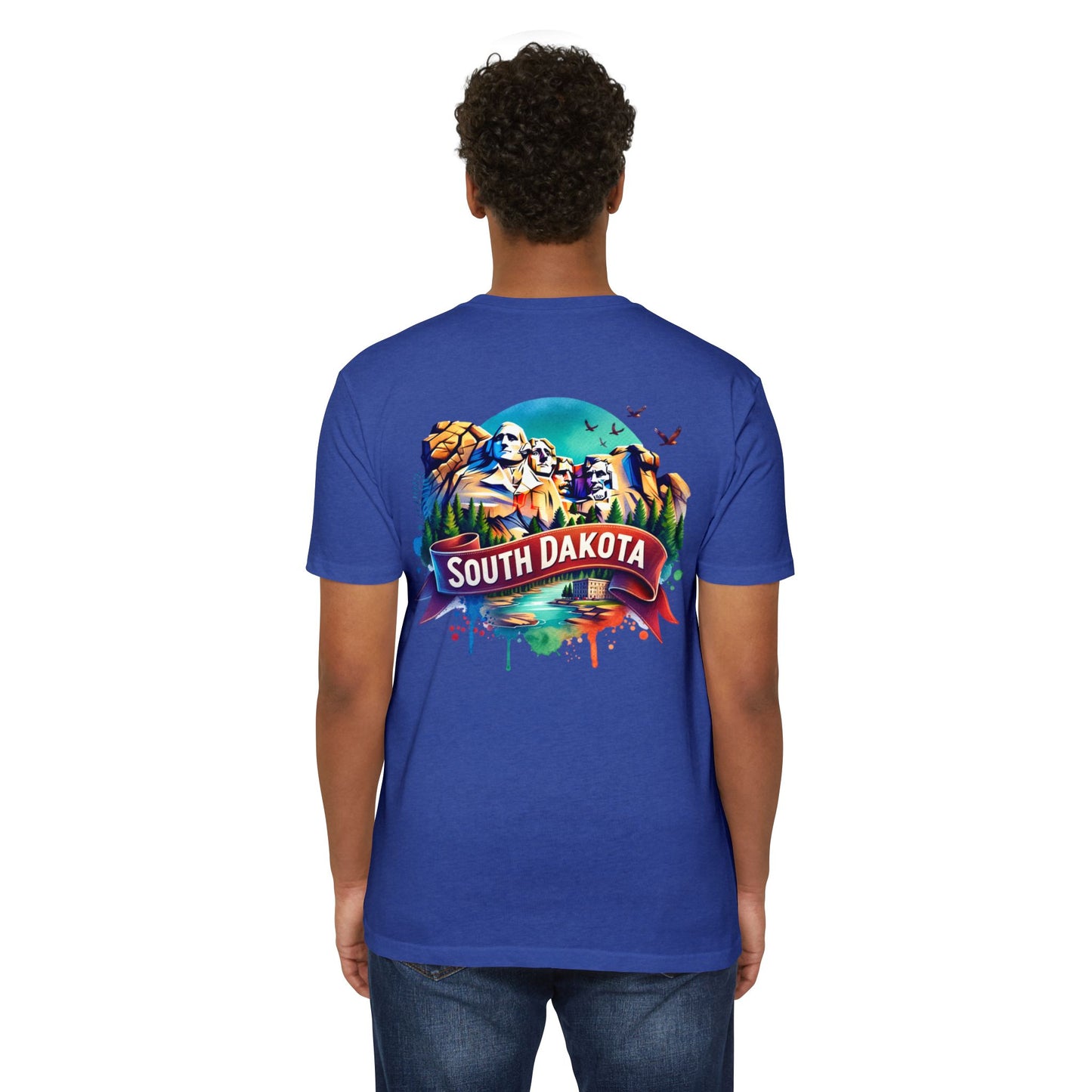 South Dakota Mount Rushmore T-Shirt — Retro Watercolor State Souvenir