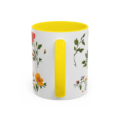 Floral "Her Love Is the Quiet Strength" Accent Coffee Mug — Inspirational Mother's Day Gift