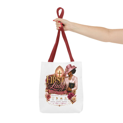 First Lady Tote Bag — Faithful Church Lady Floral Churchgoing Purse
