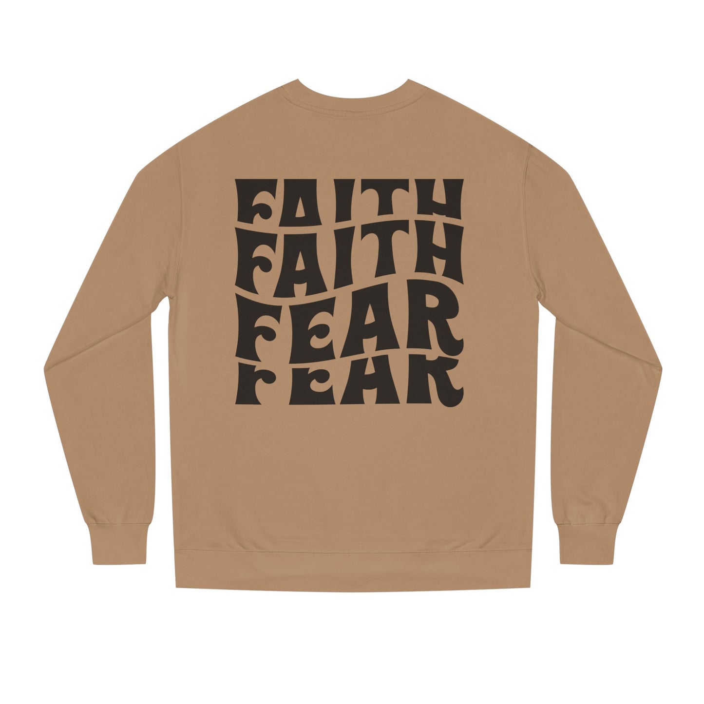 Faith Over Fear Crewneck Sweatshirt — Retro Graphic Faith Tee