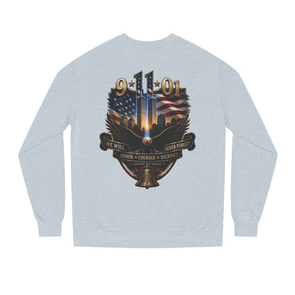 9/11 Memorial Sweatshirt — We Will Never Forget Tribute Crewneck