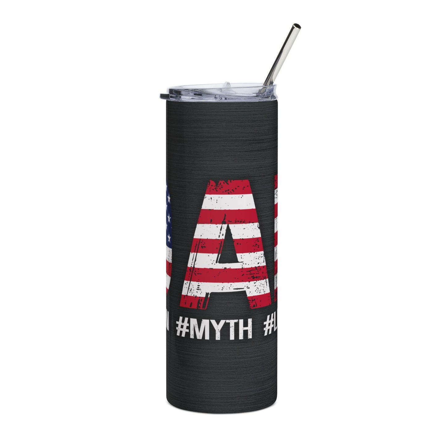 Patriotic Dad 20oz Stainless Steel Tumbler – #DAD #MAN #MYTH Flag Design