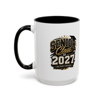 Senior Class of 2027 Accent Coffee Mug — Graduation Gift