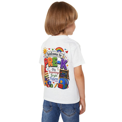 Welcome to Pre-K Toddler T‑Shirt — "Big Beginnings Bright Futures" Back‑to‑School Tee