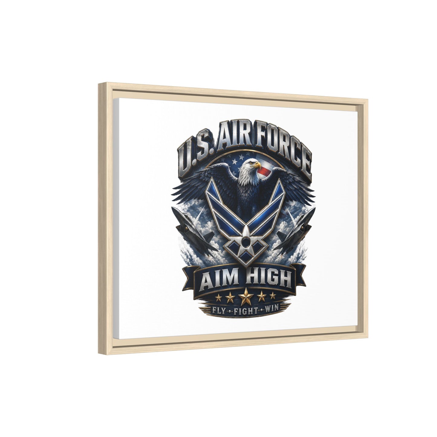 U.S. Air Force 'Aim High' Framed Matte Canvas Wall Art
