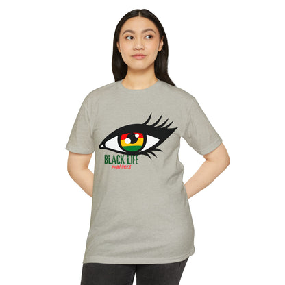 Black Life Matters Eye T-Shirt — Afrocentric RBG Pride Graphic Tee