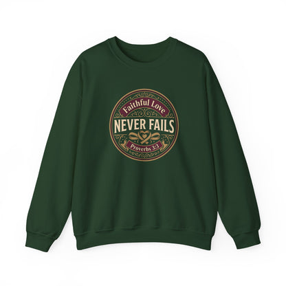 Faithful Love Never Fails - Proverbs 3:3  Sweatshirt