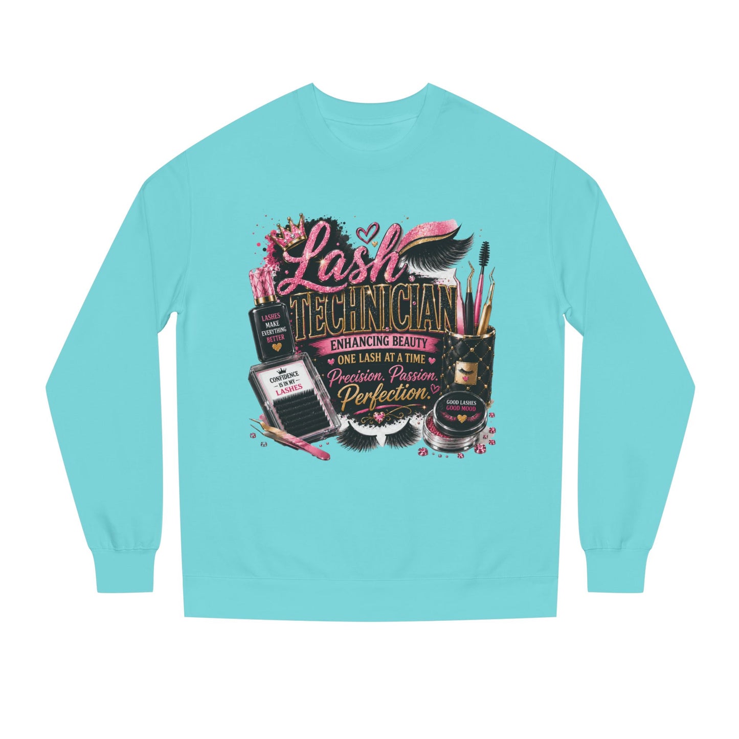 Lash Technician Crewneck Sweatshirt — Professional Eyelash Artist Apparel