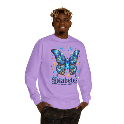 Diabetes Awareness Butterfly Sweatshirt