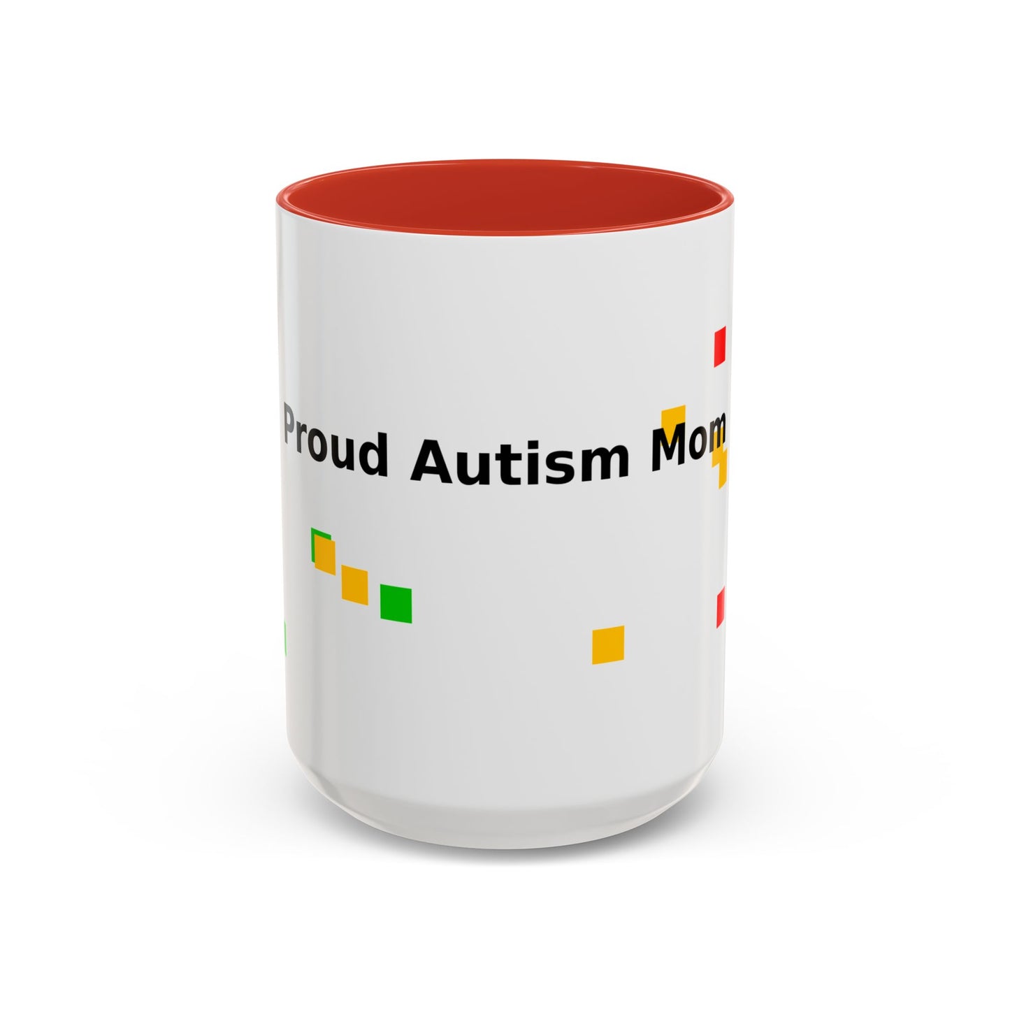 Autism Proud Mom Accent Coffee Mug – 11/15oz Color Accent