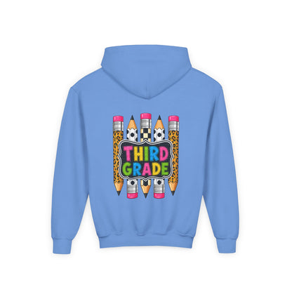 Third Grade Kids Hoodie — Cute Pencil Back-to-School Sweatshirt