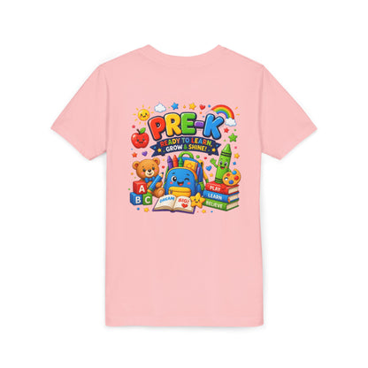 Pre-K Ready To Learn Kids T-Shirt — Colorful Preschool Back-to-School Tee