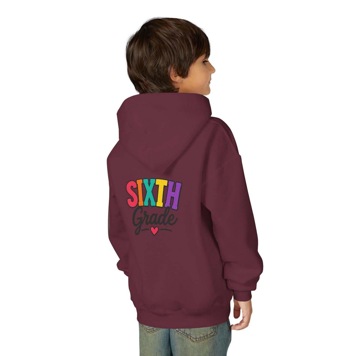 Sixth Grade Kids Hoodie – Colorful Back-to-School Sweatshirt