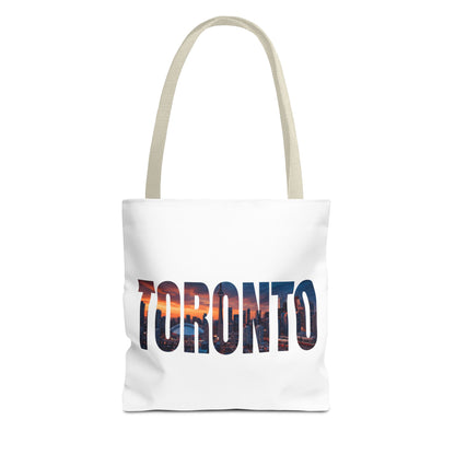 Toronto Skyline Tote Bag — Cityscape Photo Text Tote
