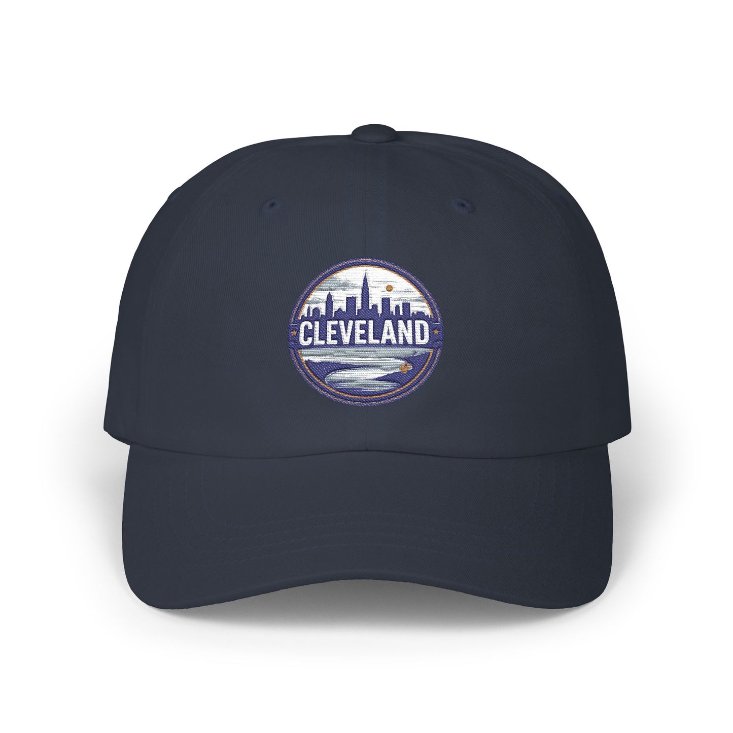 Cleveland Skyline Dad Cap — Embroidered City Patch Baseball Hat