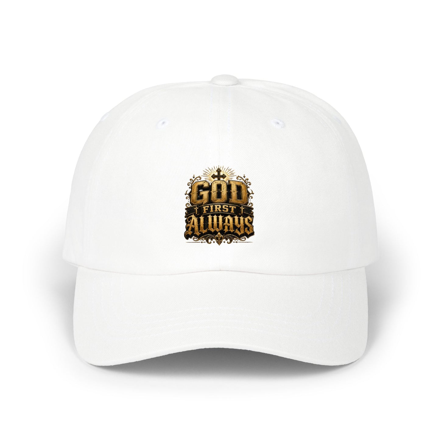 God First Always Dad Cap — Religious Embroidered Classic Baseball Hat