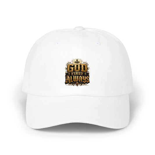 God First Always Dad Cap — Religious Embroidered Classic Baseball Hat
