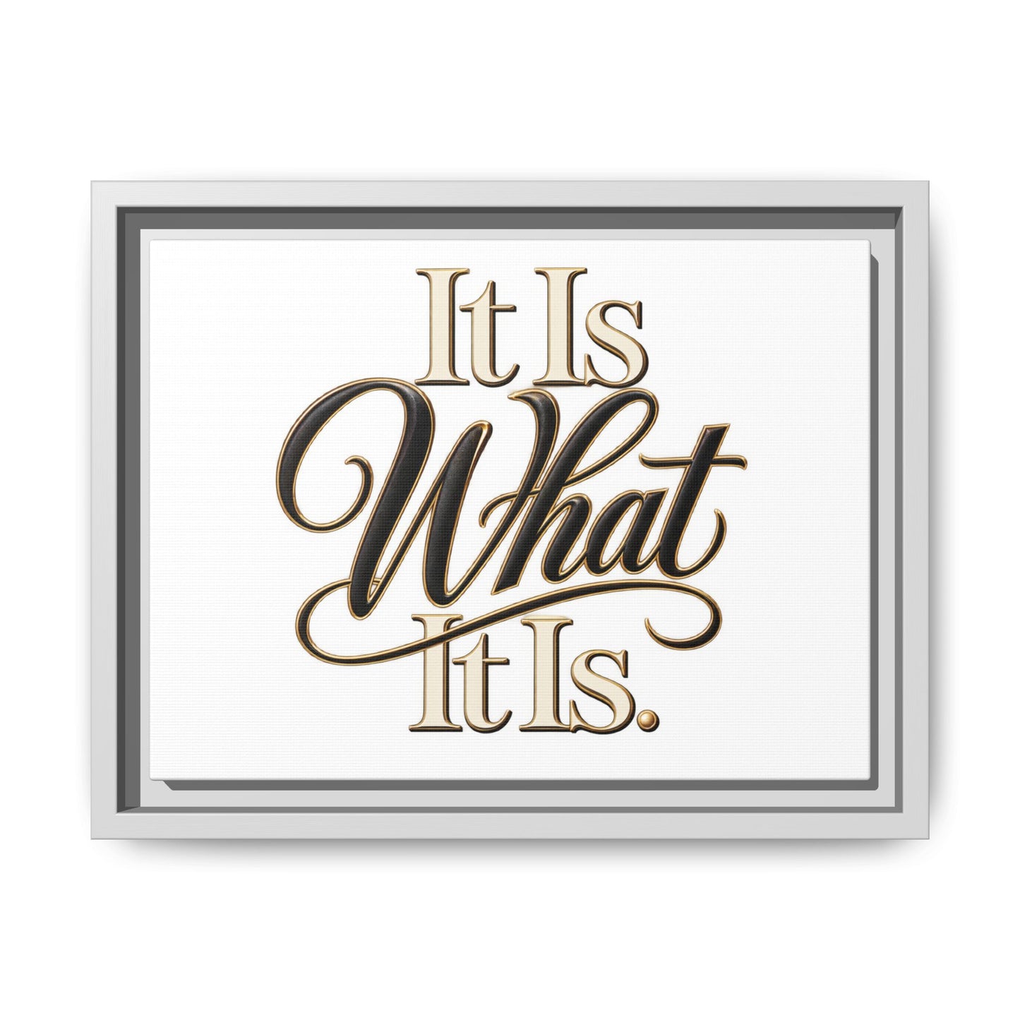 It Is What It Is Framed Canvas Wall Art