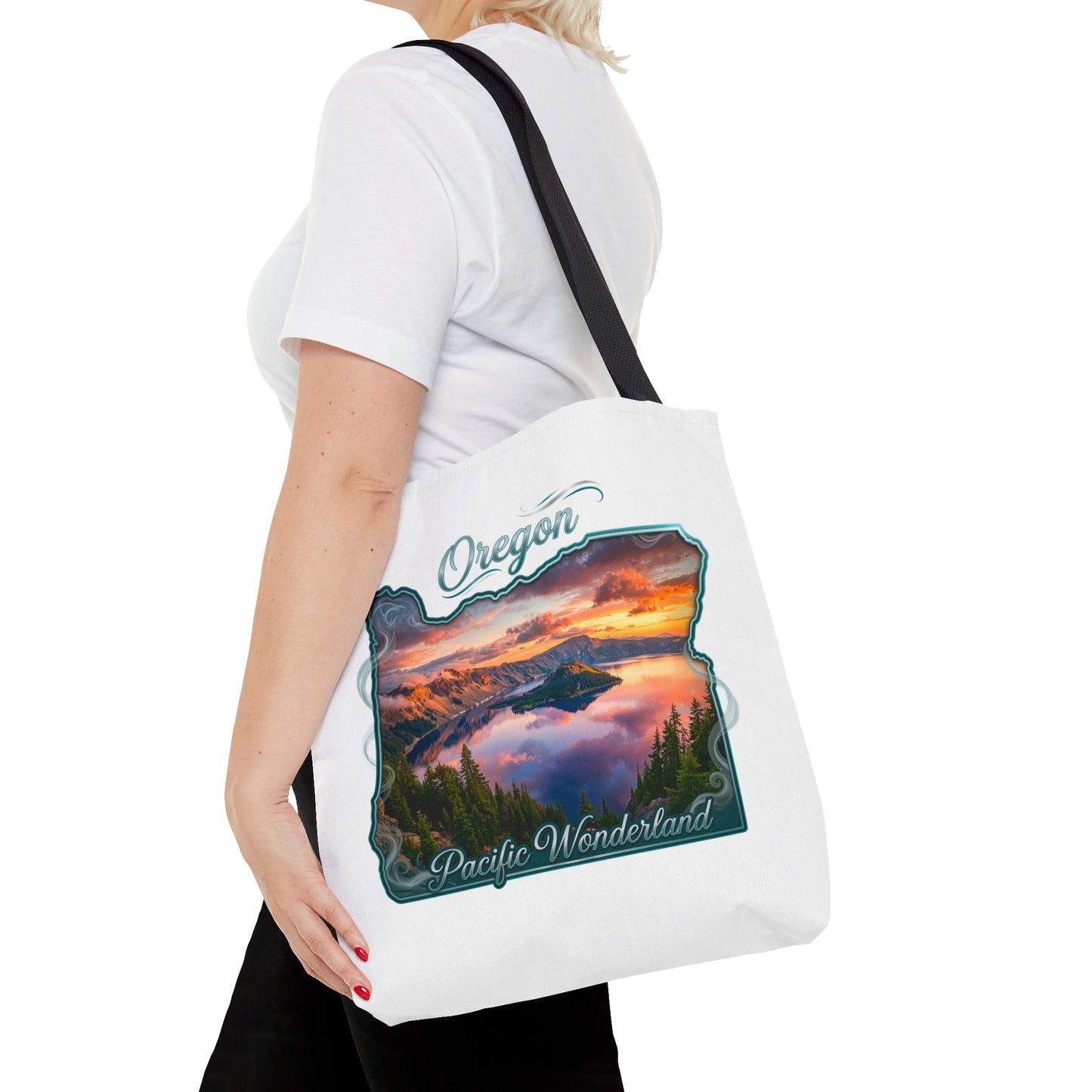 Oregon Scenic Tote Bag — 'Pacific Wonderland' Sunset Landscape Tote