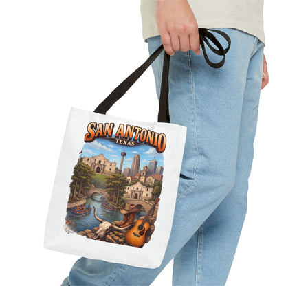 San Antonio Texas Tote Bag — Riverwalk Landmark Travel Souvenir